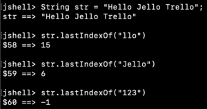 Java String lastIndexOf() Method Examples