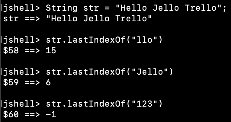 Java String LastIndexOf Substring Examples