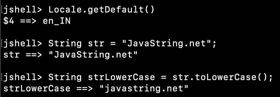 Java String ToLowerCase Example