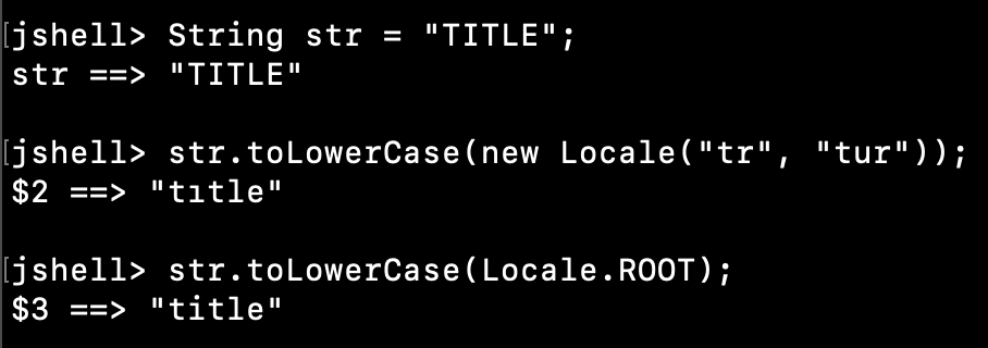 Java String toLowerCase ROOT Locale