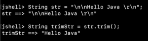 Java String trim() Method Examples