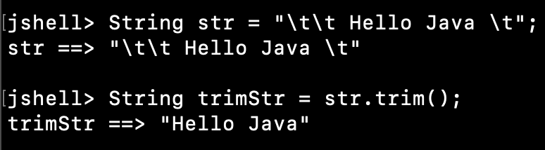 Java String Trim Tabs