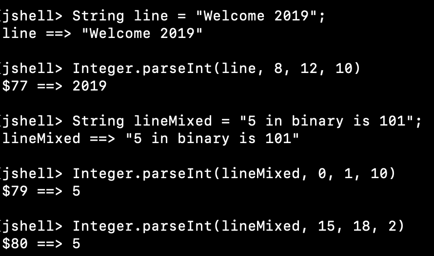 Java String To Int Example