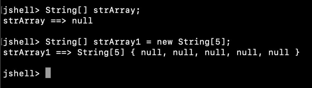 Java String Array Declaration