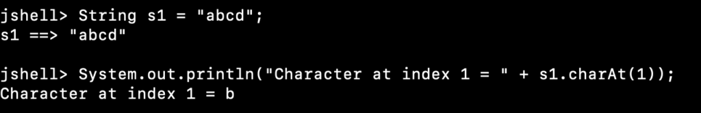 Java String CharAt Example