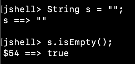 Java String IsEmpty True