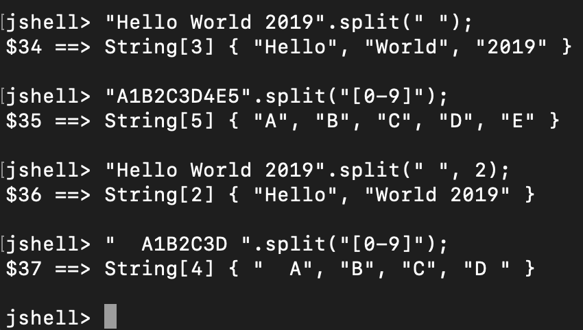 Java String Split Examples